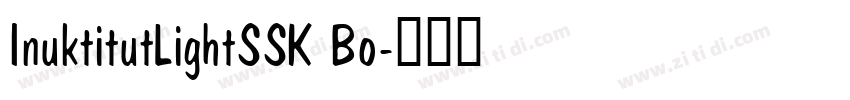 InuktitutLightSSK Bo字体转换